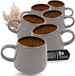 Moritz & Moritz SOLID Tasses à café Set - 6 pièces Tasse à café avec anse - 420 ml - Grès - Beige