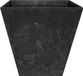 Artstone Ter Steege Bloempot/plantenpot - vierkant - gerecycled kunststof - zwart - D30 en H30 cm