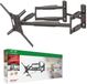 Barkan 104 cm lange tv-muurbeugel, 13-90 inch dubbele arm, draaibare/volledig beweegbare luxe tv-beugel, belastbaar tot 60 kg, extra stabiel, voor LED OLED LCD, max. VESA 600x400