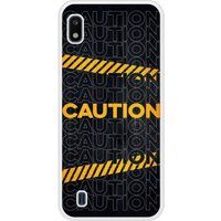 Samsung Bedrukt siliconen hoesje compatibel met Galaxy A10 Caution