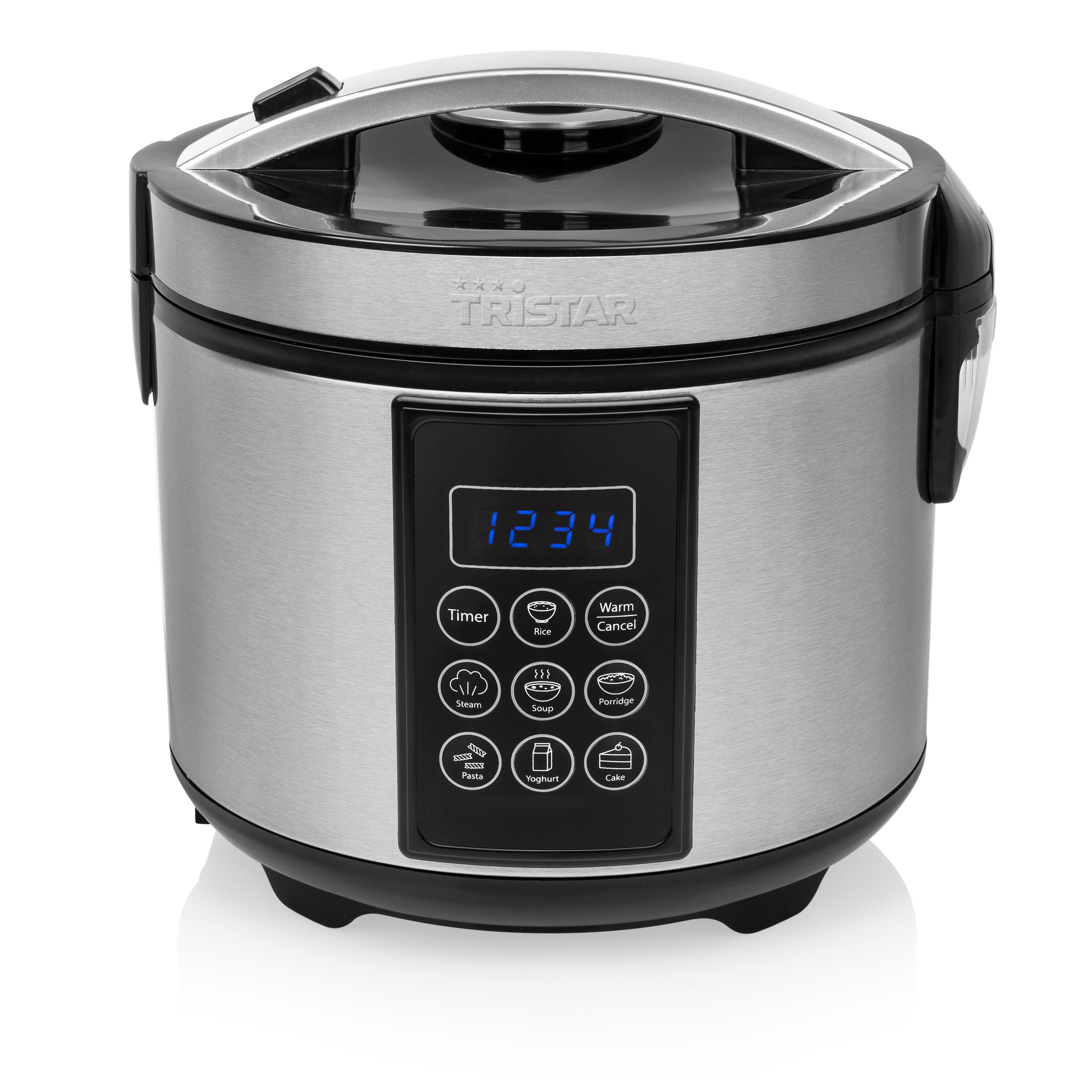 Tristar RK-6132 Digitale Rijst en Multicooker - 1.5 Liter - Zwart/RVS
