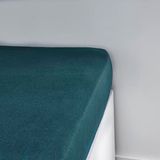 TODAY Essential - Hoeslaken, 90 x 190 cm, voor eenpersoonsbed, jersey, 100% katoen, effen, pauwenrood
