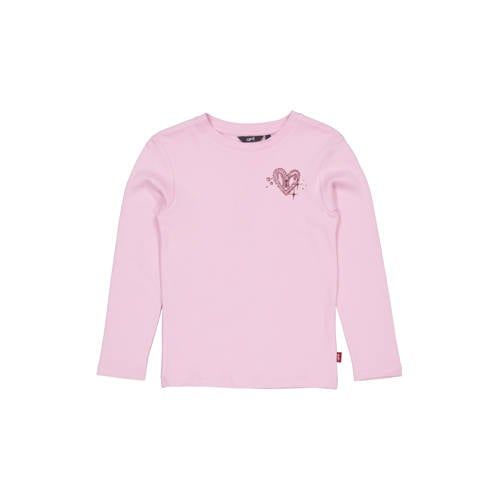 QPI longsleeve met backprint - roze