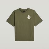 G-STAR T-shirt oversize R T SS Homme Coton Vert Taille 10