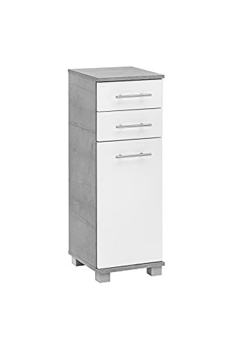 Schildmeyer Nitro Highboard - Steengrijs/Mat Wit - 30,3x36,6x88,6 cm