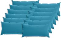 vidaXL Kussensloop 12 stuks HEERLEN Lichtblauw 40 x 80 cm Polyester