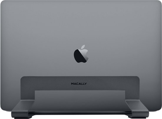 Macally VCStand Verticale laptopstandaard voor MacBook MacBook Air MacBook Pro en 13 inch tot 17inch laptop Spacegrijs