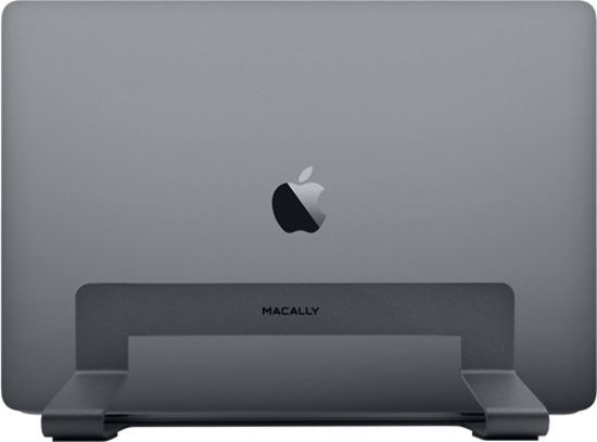 Macally VCStand Verticale laptopstandaard voor MacBook, MacBook Air, MacBook Pro en 13 inch tot 17 inch laptop - Spacegrijs
