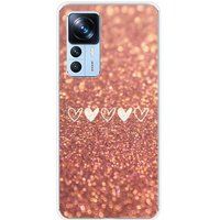 1001 coques Xiaomi Bedrukt siliconen hoesje compatibel met Xiaomi Mi 12T, Xiaomi Mi 12T Pro Paillettes coeur