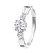 Lucardi Dames Ring met zirkonia - Ring - Cadeau - Echt Zilver - Zilverkleurig