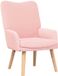 vidaXL Fauteuil Roze 63 x 67 x 94 cm Schapenstof