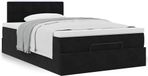 Maison Exclusive - Cadre de lit ottoman avec matelas noir 120x200 cm velours