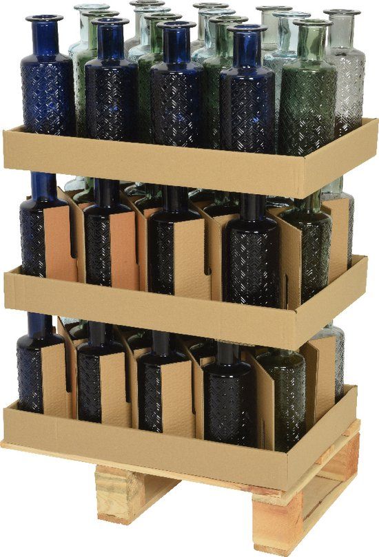 Merkloos Kaemingk Vaas recycled glas d9h28 cm a4 kerst KSD