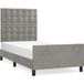 Prolenta Maison Exclusive - Cadre De Lit Sans Matelas Gris Clair 90x200 Cm Velours