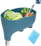 TRANKIEL® - Égouttoir éléphant - Passoire de cuisine avec brosse à vaisselle - Plastique durable - Pratique pour laver les fruits et légumes