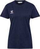 hummel Dames T-shirt Ronde hals geborduurd Logo Regular fit Basic Sportshirt