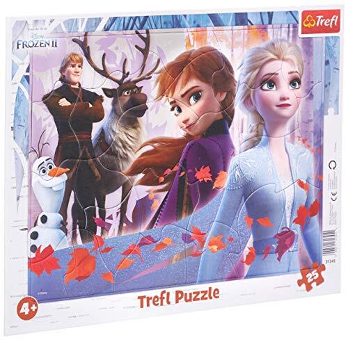 Trefl Framepuzzels, Disney Frozen 2, 25 stukjes, Avonturen in de ijstijd, voor kinderen vanaf 4 jaar