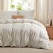 TRANKIELO® - Beddengoedset 200 x 200 cm – 3-delig – Natuurkleur – Zacht Polyester – Ademend Microvezel