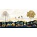 Papier peint panoramique forêt cerfs 325 cm x 167 cm