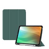 BXGH iPad 10,2 inch hoesje 7/8/9e generatie hoes 2019/2020/2021, beschermende lederen hoes, verstelbare standaard, automatisch wakker/slapen smart case voor Apple iPad 10,2 inch (donkergroen)