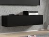 BINTO meuble TV-hifi 1 porte 120 cm noir/noir fantôme