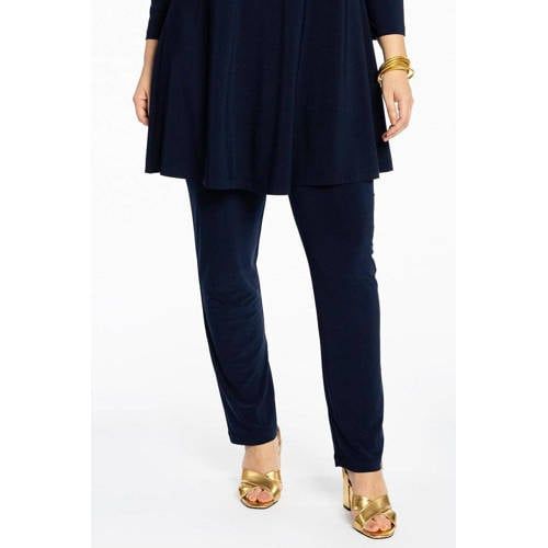 Yoek Dolce Slim Fit Travel Broek - Donkerblauw