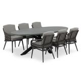 BUITEN living Stockholm/Alicante antraciet dining tuinset
