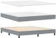 vidaXL Boxspring bed met hoofdeinde Lichtgrijs 180 x 200 cm Stof