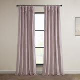 HPD Half Price Drapes Heritage pluche fluwelen gordijnen 96 inch lange kamer verduisterende gordijnen voor slaapkamer en woonkamer 50W x 96L, (1 paneel), mauve
