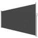 Outsunny Pare-soleil latéral de jardin-Aluminium, Polyester-420L x 5l x 185H cm-Gris foncé