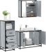 Maison Exclusive - Ensemble de meubles de salle de bain 3 pièces gris Sonoma en bois composite
