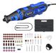 StarTech Set roterende gereedschappen - Mini-elektrische slijpmachine - 135 W - 6 snelheidsstanden - 80 accessoires - Zonder accu - Blauw