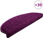 vidaXL Tapis d'escalier 30 pièces 65x21x4 cm violet demi-rond grand