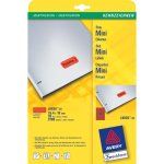 Avery L6036-20 - Printeretiketten - Rood