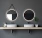 Talos Decoratieve ronde wandspiegel met LED-verlichting mat koper Ø 50 cm