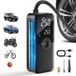 Carsun Gonfleur de pneus portable sans fil 150 PSI, compresseur d’air rechargeable avec manomètre numérique et arrêt automatique pour voiture, vélo et moto