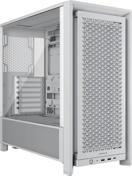 CORSAIR 4000D RS Modulaire Middenklasse PC-kast - Wit