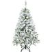Sapin de Noël artificiel enneigé, 120 cm de haut, 200 branches, aiguilles, imitation sapin de Nordmann, très réaliste
