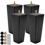 Chêne Ensemble de 4 pieds de table en bois 15 cm