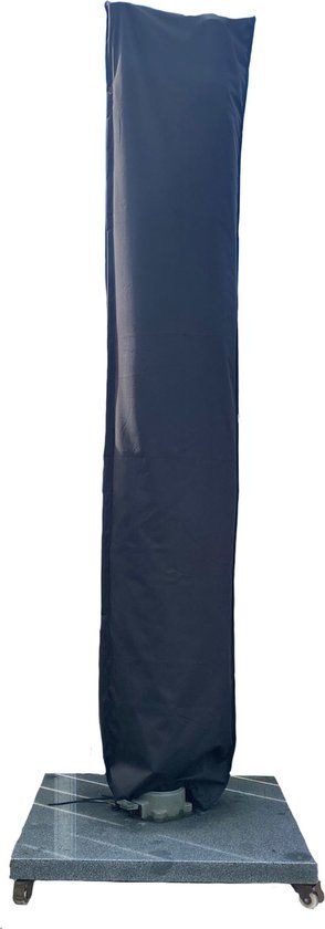 HOC Parasolhoes met Stok en Rits 230 cm - Zwart