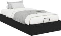 vidaXL Ottoman Bedframe Zwart eiken 80,5 x 200 cm Geconstrueerd hout