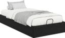 vidaXL Ottoman Bedframe Zwart eiken 80,5 x 200 cm Geconstrueerd hout