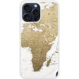 Apple Bedrukt siliconen hoesje compatibel met iPhone 15 Pro Max Map Europe Afrique