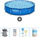 Schwimmbad Bestway Ronde stalen zwembad – 366 x 76 cm – Blauw – Inclusief pomp, filter, teststrips en chloor
