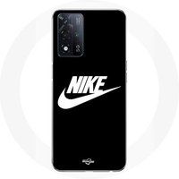 Manicase Etui voor Oppo A93 5G Nike Logo Wit Voorkant Zwart