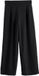 Next - Dames - N. Premium broek met zijstreep, wijde pijpen en wol - Zwart