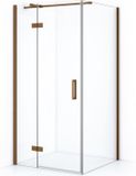 Maxaro Douchecabine Diamond 100x90cm 8mm Helder Veiligheidsglas Koper met Draaideur