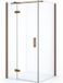 Maxaro Douchecabine Diamond 100x90cm 8mm Helder Veiligheidsglas Koper met Draaideur