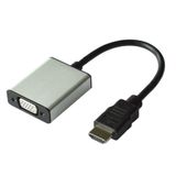 VALUE HDMI - VGA+3.5mm Adapterkabel Zwart, Zilver
