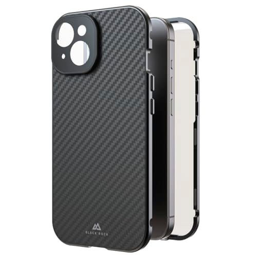 Black Rock 360° Glass Cover Apple iPhone 15 Carbon Inductieve lading, Stootbestendig